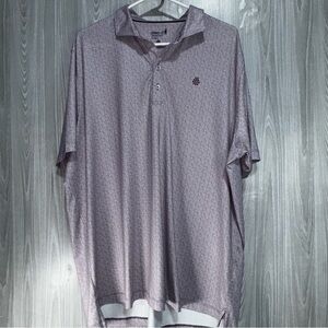Johnnie O Performance‎ Golf Polo Men’s Maroon And White Print Size XL
